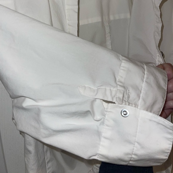 7th Avenue New York & Company White Contoured Button Down Blouse Size Large - Picture 6 of 11